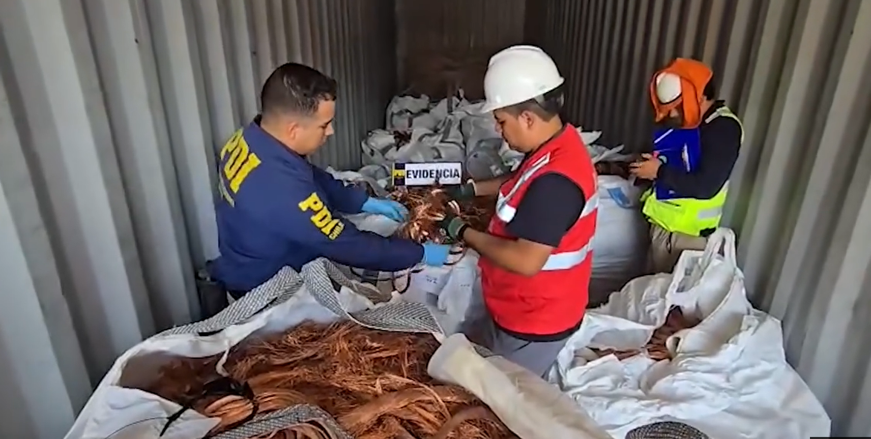 22 detenidos y mil 600 millones congelados dejó investigación por robo y exportación ilegal de cobre liderada por la fiscalía Los Lagos