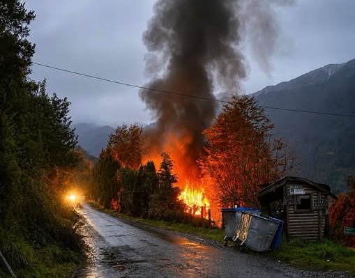 Dos personas pierden la vida en incendio que destruyó una vivienda y un local comercial en Ralún